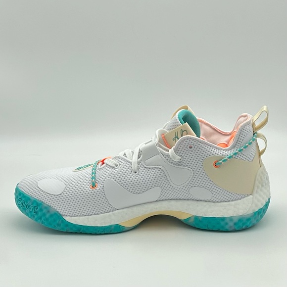 adidas Harden Vol 6 White Blue Orange Men's Basketball Shoes Size 11.5 GW9031 - Picture 3 of 6